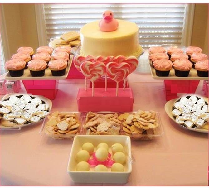 Pink foods for baby shower