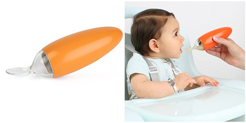 Squirt baby food spoon