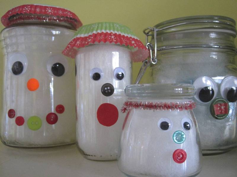 Crafts with baby food jars for christmas