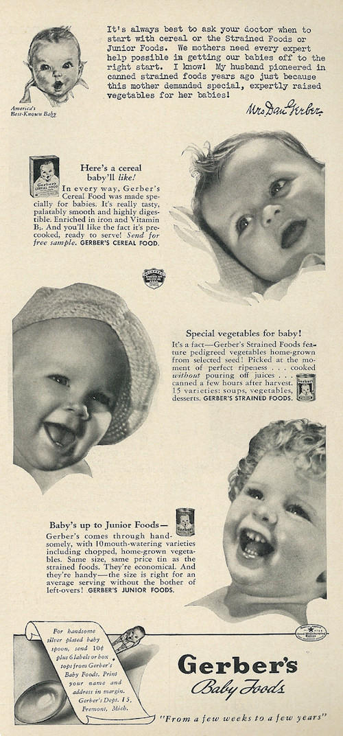 Iron enriched food for babies