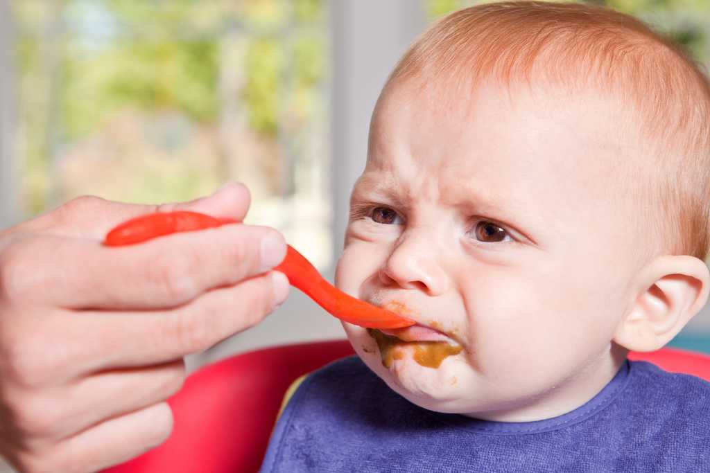 Baby impatient for food