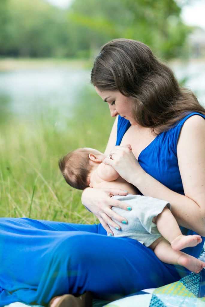 Beautiful breast feeding baby