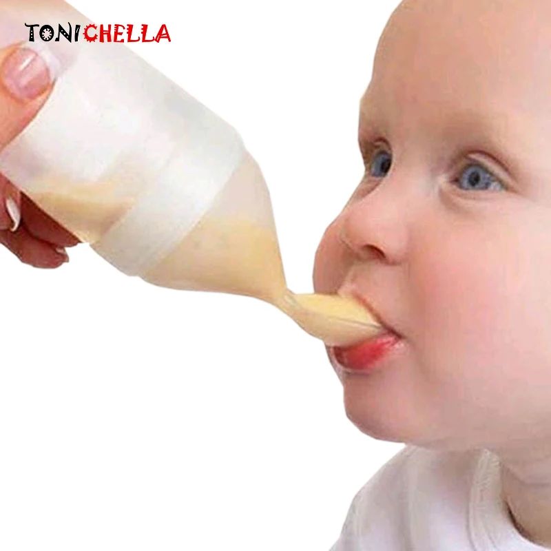 Bottle to feed baby food