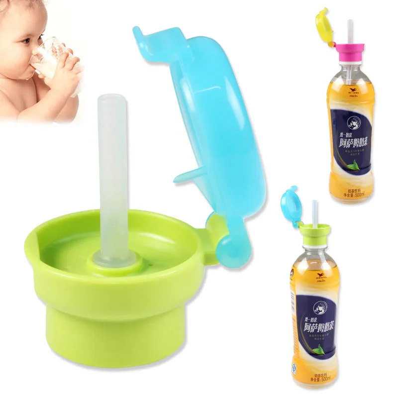 Baby self feeding bottle straw