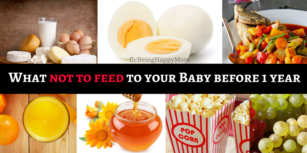 What foods should you not feed a baby