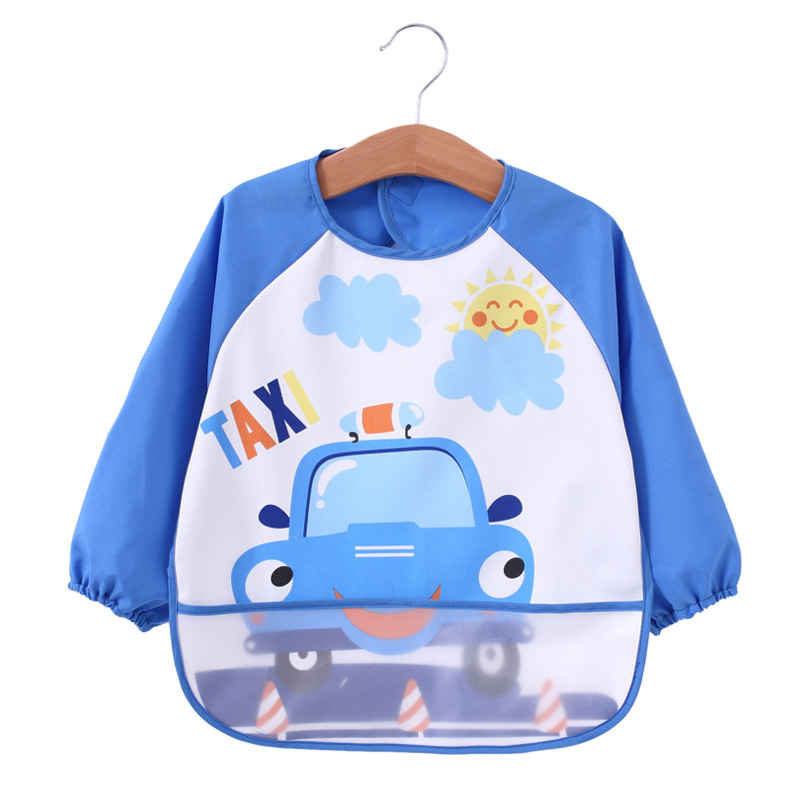 Baby feeding bibs with sleeves