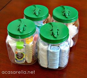 Spray painting baby food jar lids Spray painting baby food jar lids