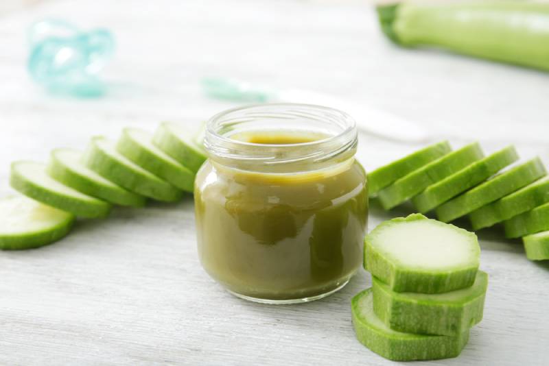 Zucchini baby food freezing