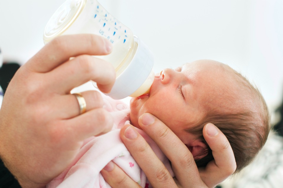 Newborn baby feeding all night