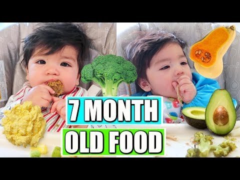 At what month do babies eat baby food