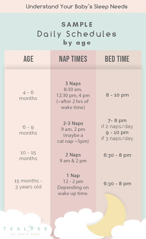 Baby feeding and nap schedule template