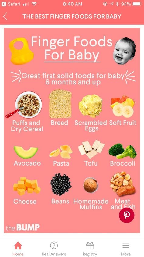 Food items for 9 month baby