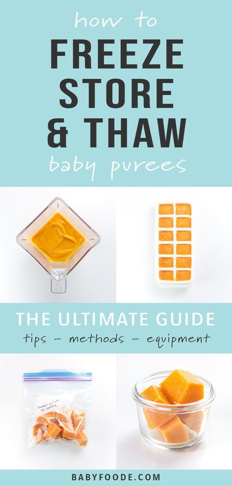 How to store frozen baby food cubes