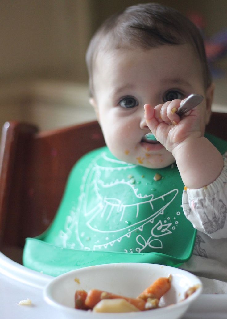 Giving babies food