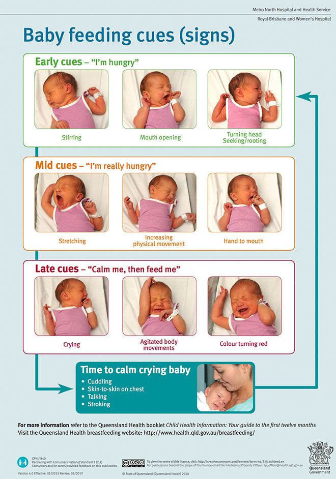 Feeding pattern for newborn babies
