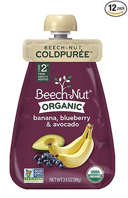 Banana blueberry baby food