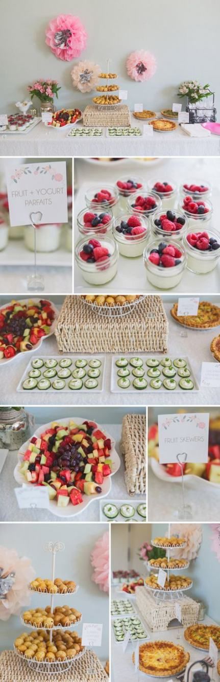 Baby shower food set up