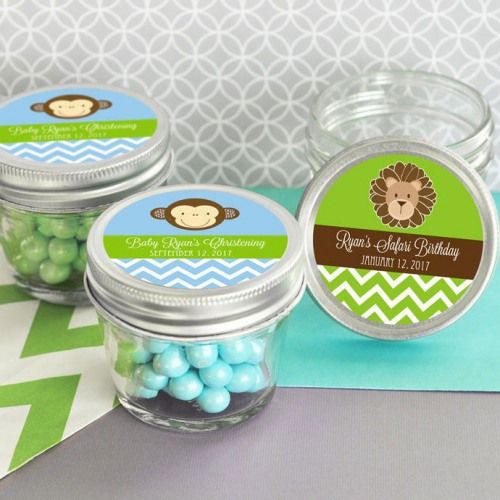 Baby food jar candle favors