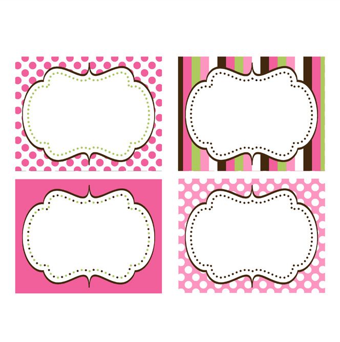 Free printable baby shower food labels