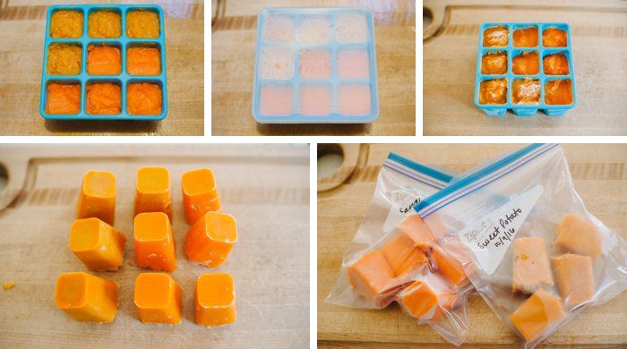 Ice cube trays for freezing baby food