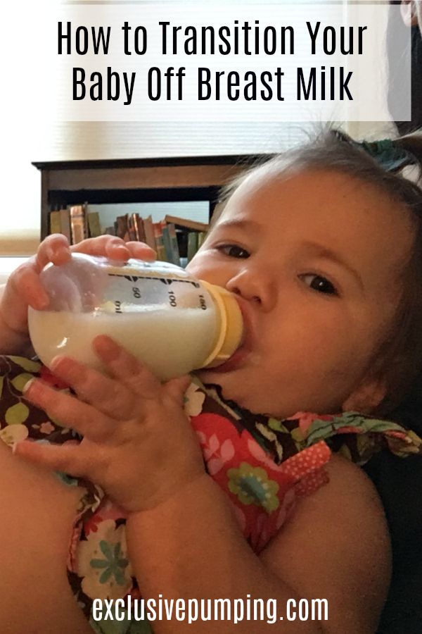 Feeding baby cold breast milk bottle