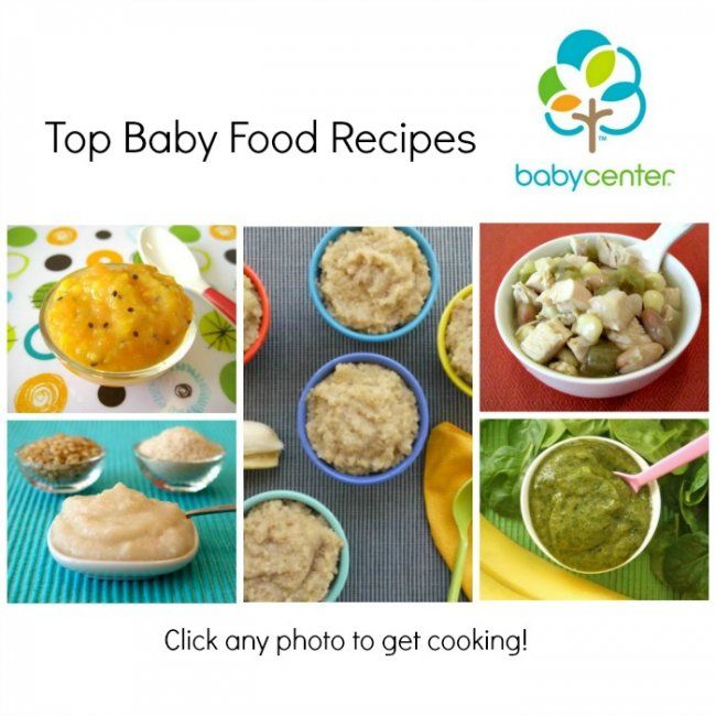 Recipes for making baby food