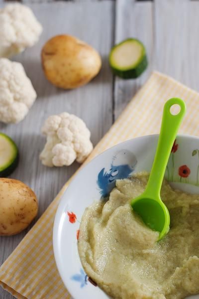 Puree asparagus baby food