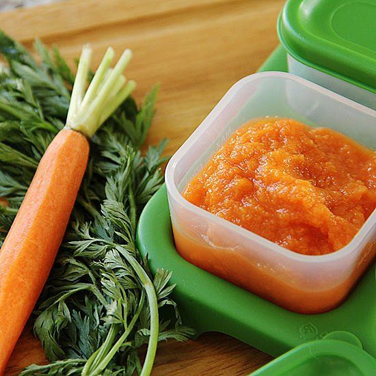 Boil carrots baby food