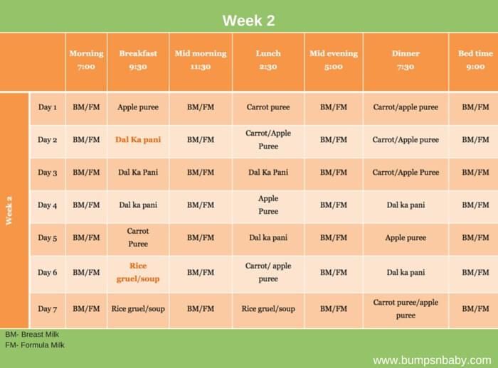 Feeding guidelines for 9 month old baby