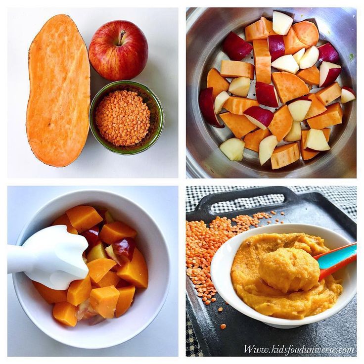 Cook sweet potato baby food