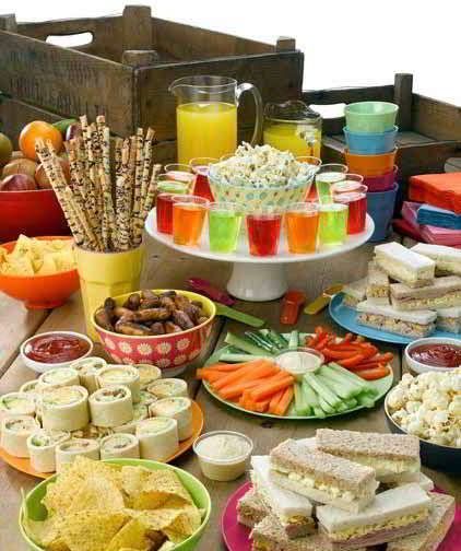 Baby shower food spread