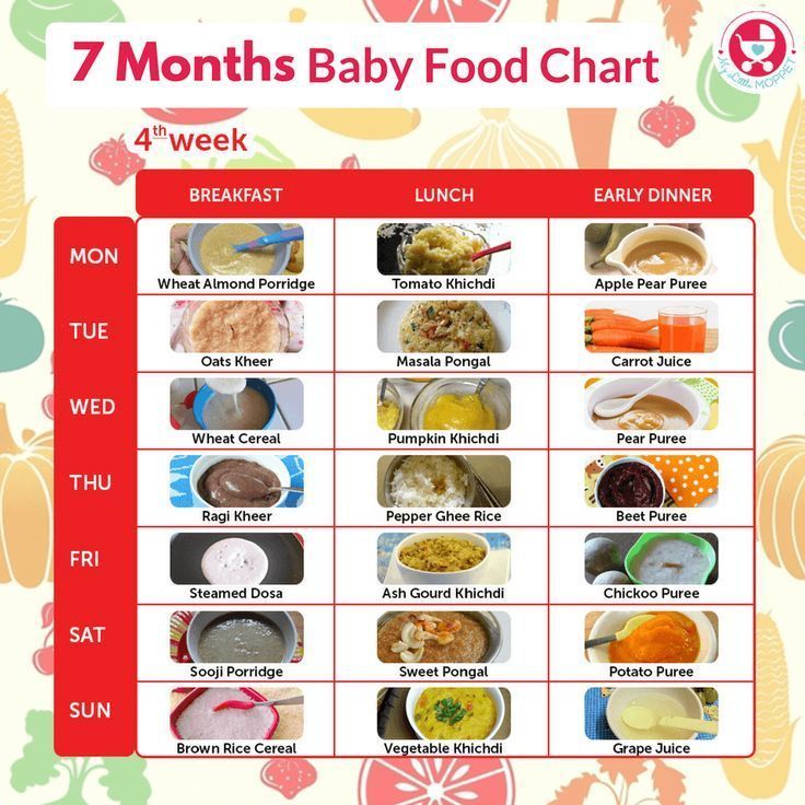 Food for a seven month baby