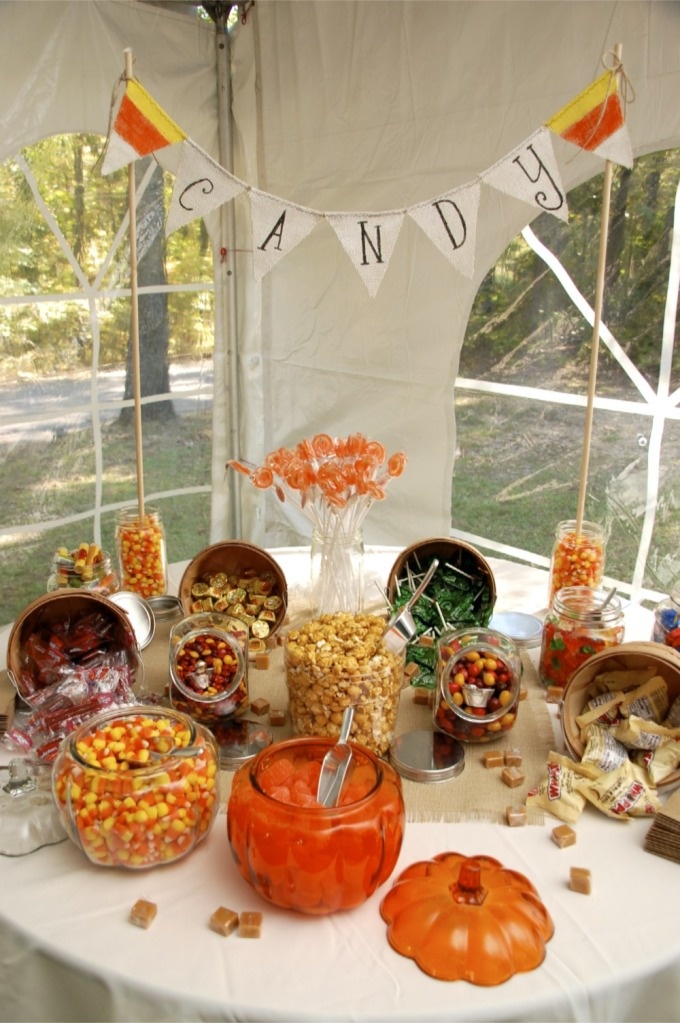 Fall themed baby shower food