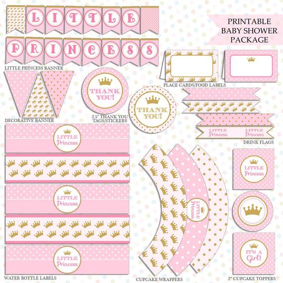 Free printable baby shower food labels