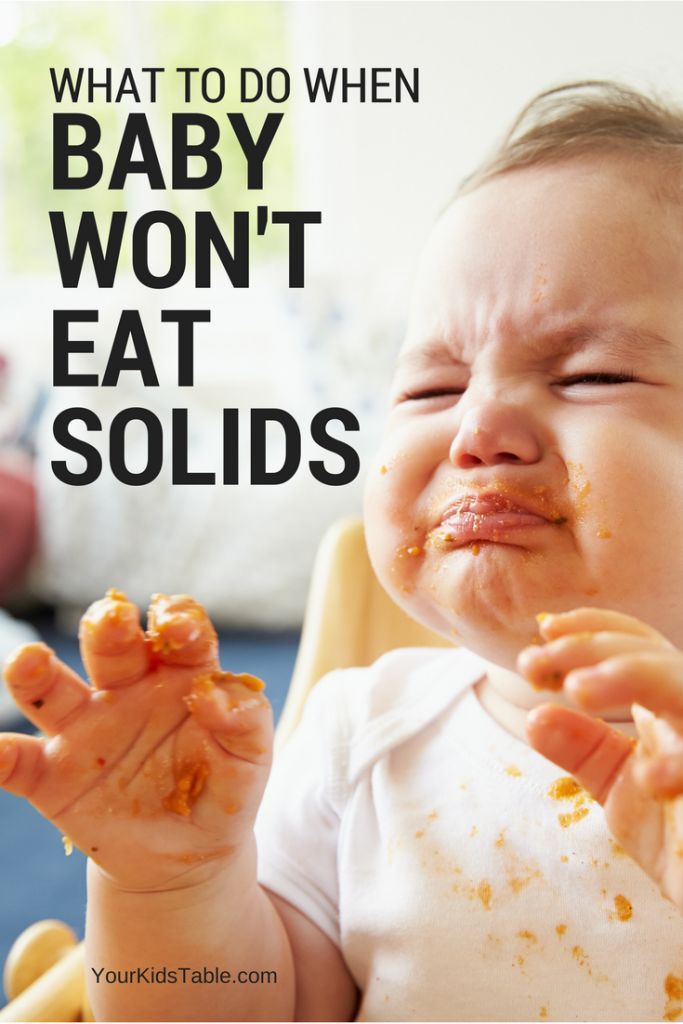 Baby feeding solid food