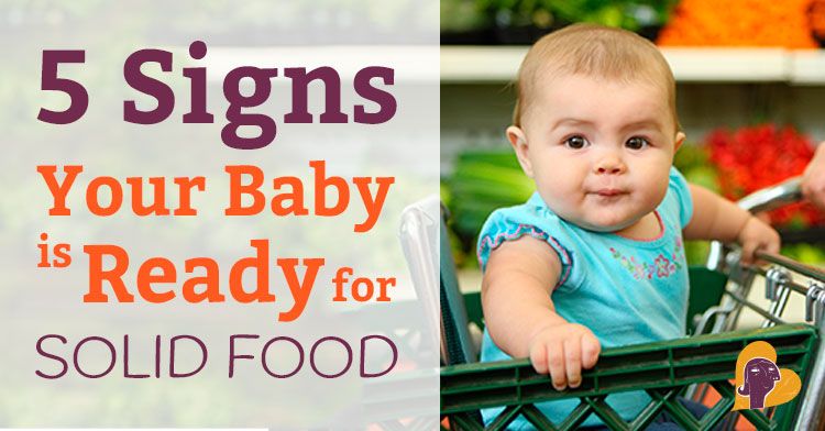 Signs of food readiness in babies