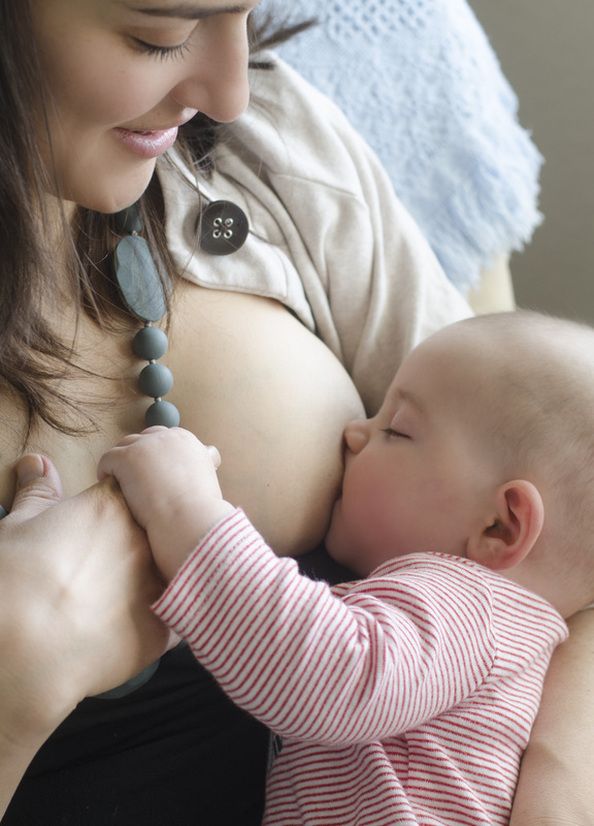 Sore breasts after feeding baby