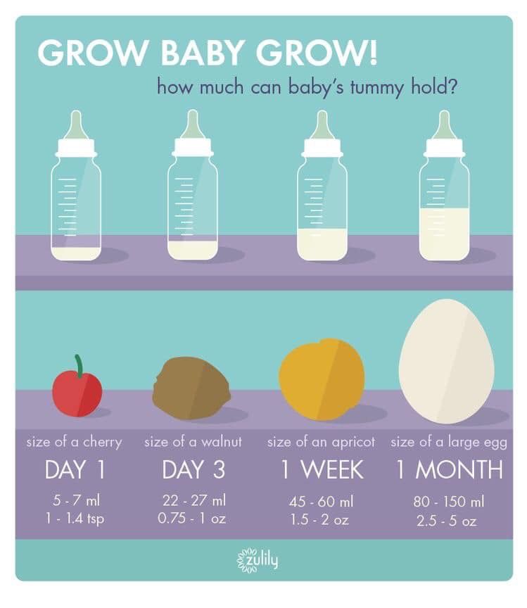 How much to feed a six week old baby