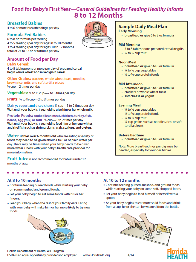 How much to feed baby first foods