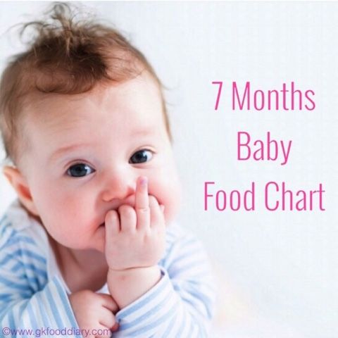 7 month old baby food chart with time