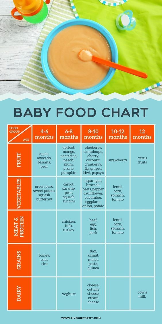 Baby solid food schedule chart