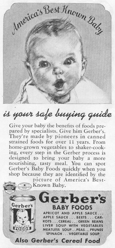 Vintage baby food