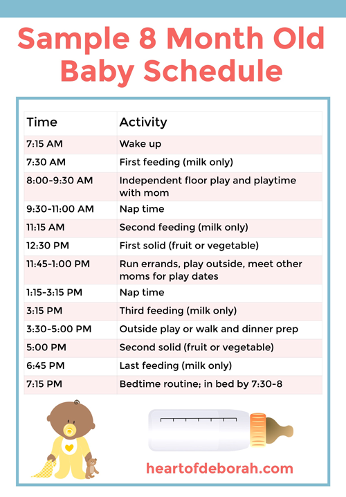 9 week baby feeding schedule