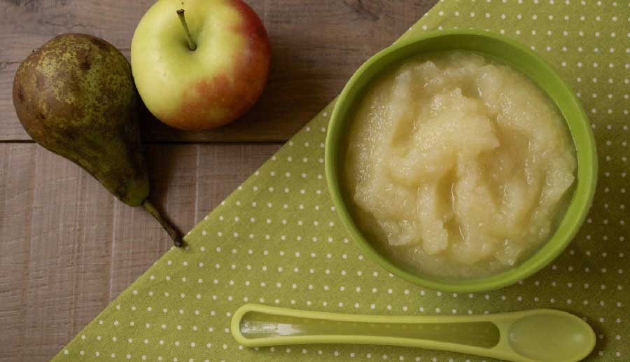 Making pear baby food