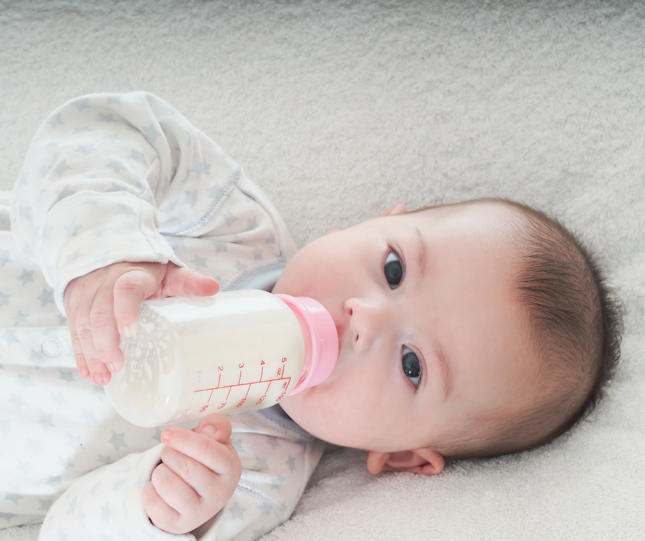 Baby sweating while bottle feeding