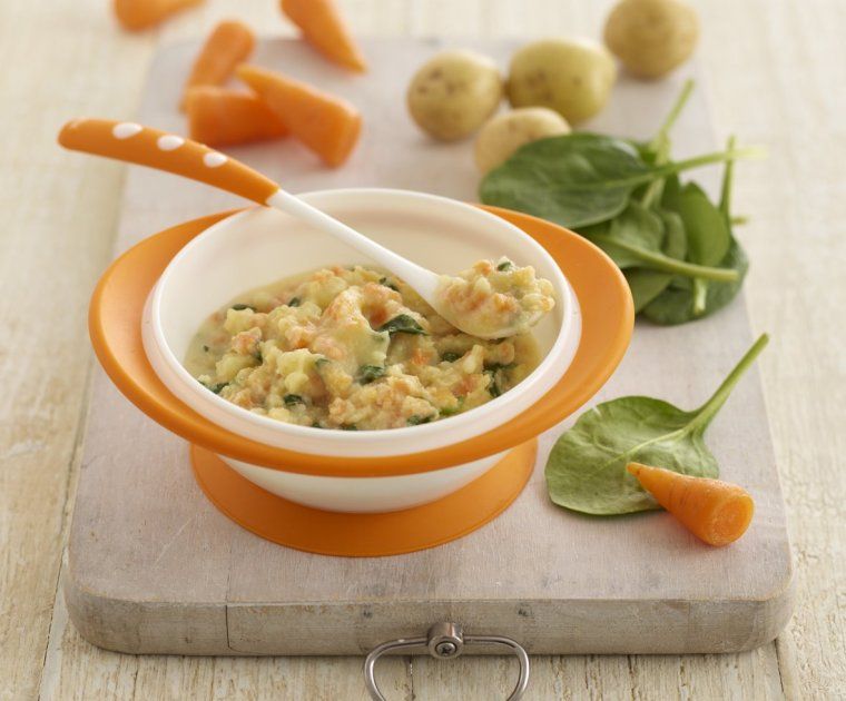 Lentil puree baby food