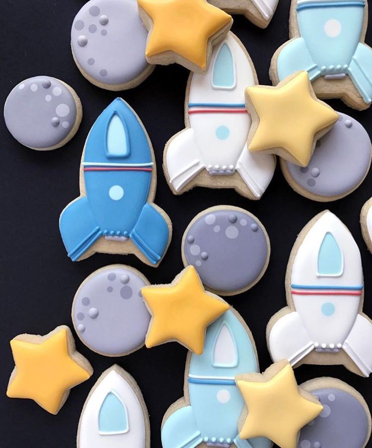 Space themed baby shower food