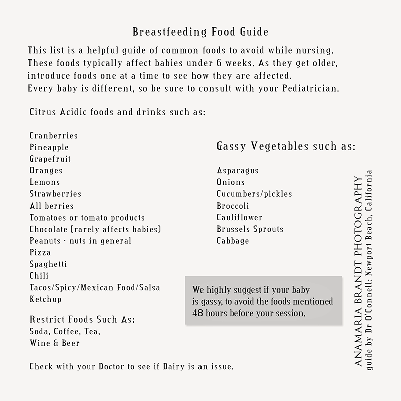 Foods to avoid when breastfeeding a colicky baby