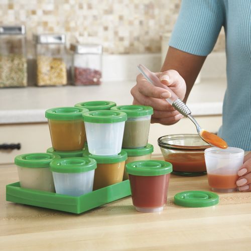 Baby food freezing containers