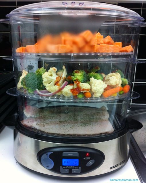 Steaming vegetables for baby food
